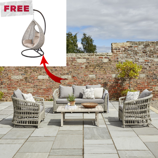 Outdoor set including free egg chair