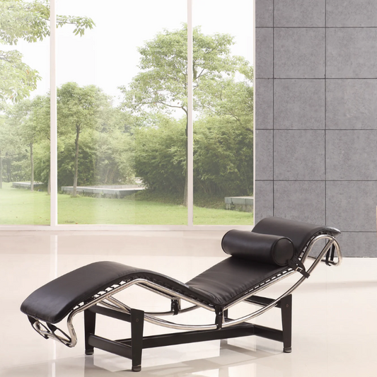 Corbusier Lc4 Chaise Lounge In Genuine Leather