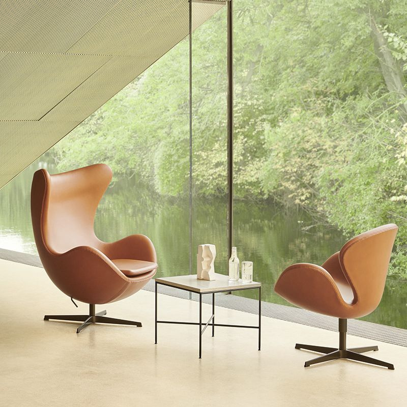 Jacobsen Style Egg Chair Real Leather Up to 70 Off HOMEBELLA