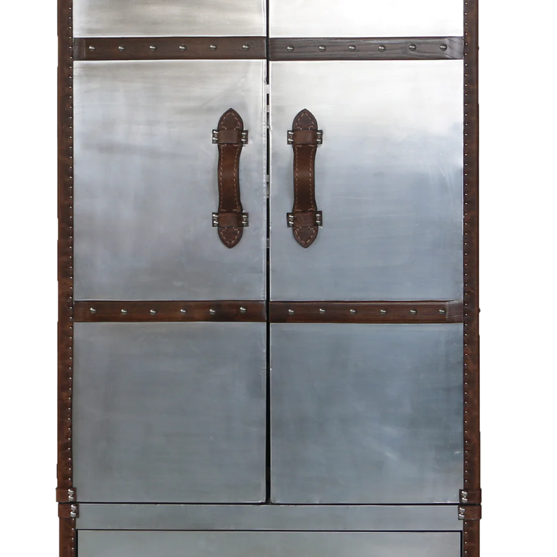 The Aviator Wine Cabinet is an exquisite and unique furniture piece that captures attention with its rare and captivating design. Meticulously crafted and fully assembled, this cabinet is ready to be showcased as the centerpiece of any space.