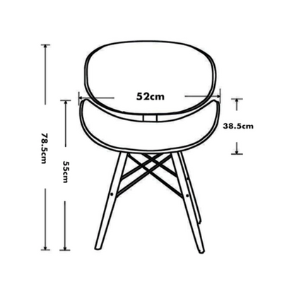 Retro Style Dining Chair, Leather