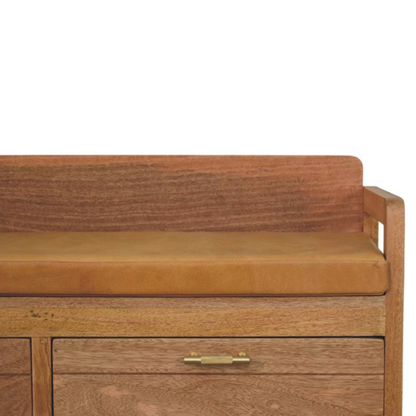 Oxford Oak-ish 2 Drawer Storage Bench - HOMEBELLA