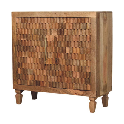 Cadiz Carved Block Cabinet - HOMEBELLA