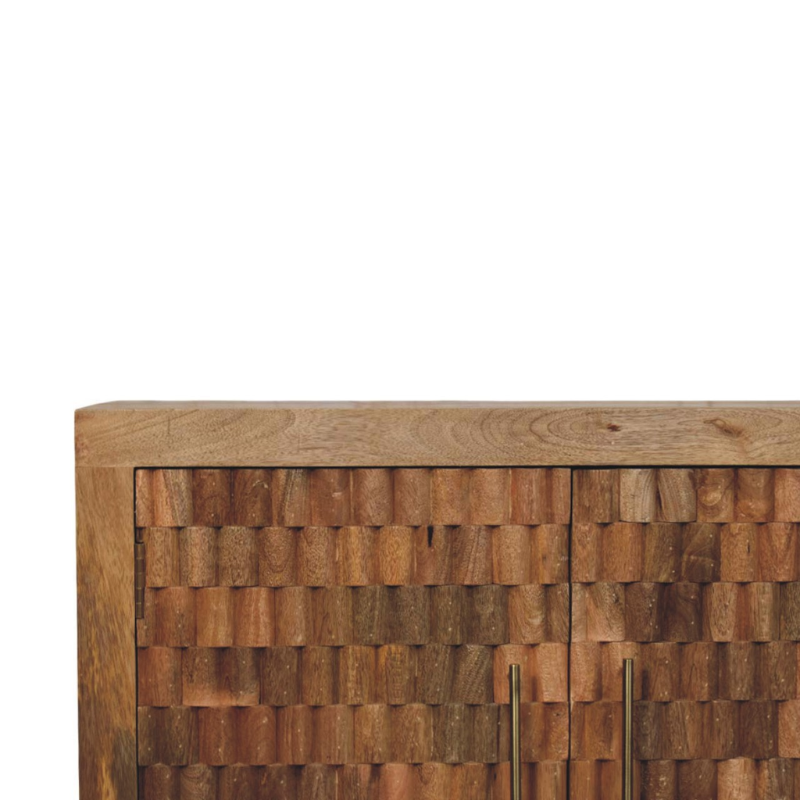 Cadiz Carved Block Cabinet - HOMEBELLA