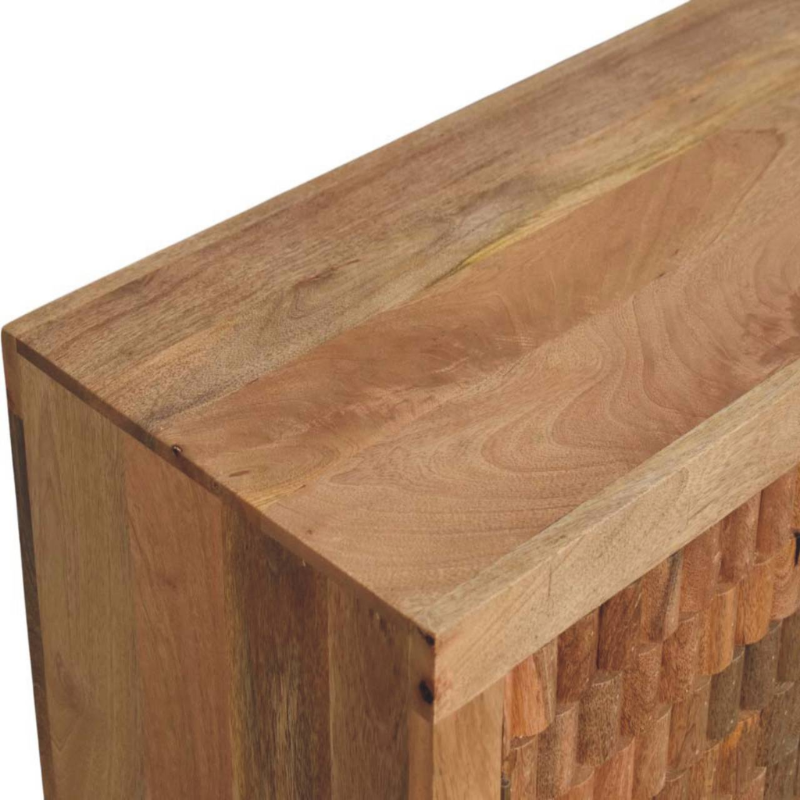 Cadiz Carved Block Cabinet - HOMEBELLA