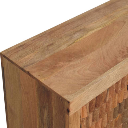 Cadiz Carved Block Cabinet - HOMEBELLA