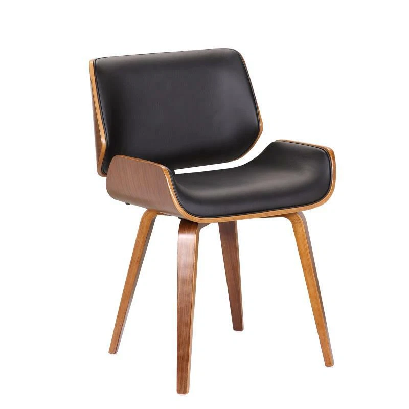 Retro Style Dining Chair, Leather - HOMEBELLA