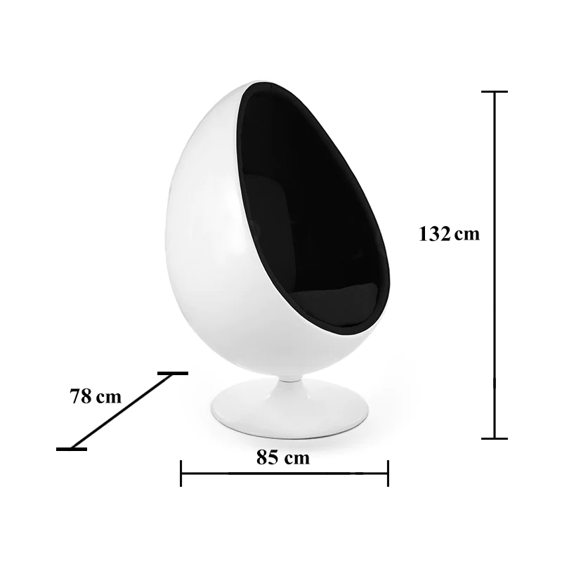 Egg  Chair-Black Interior