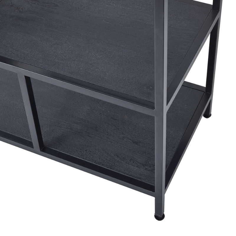 Noir Arc Seven-Tier Display Shelving Unit – Large Black Industrial Shelf