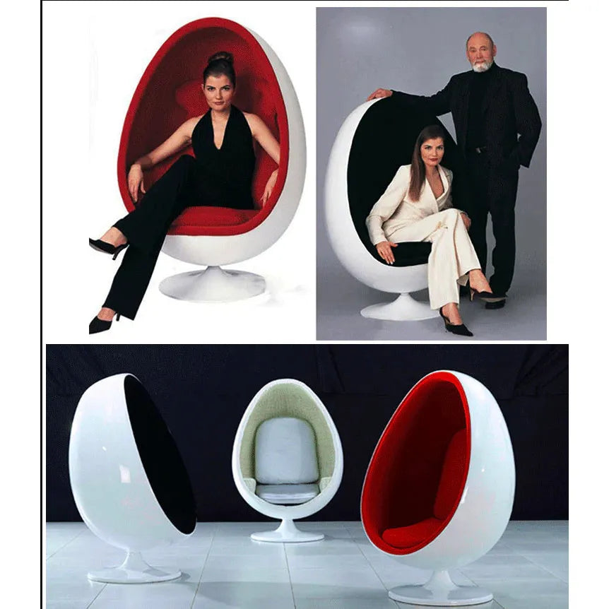 Eero Aarnio Egg Pod Chair-Red Interior