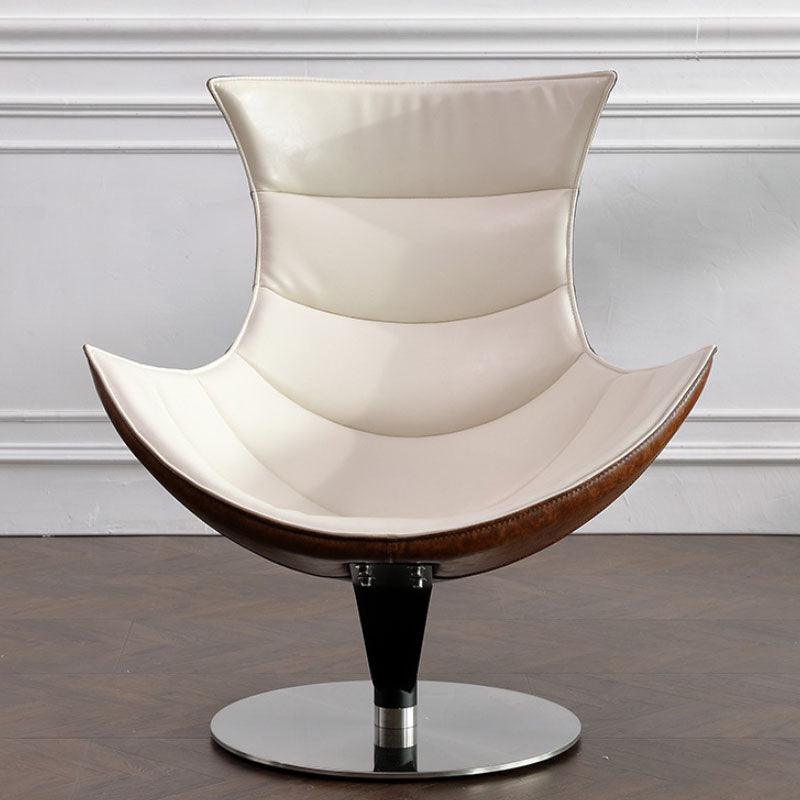 The Lobster Lounge Chair, Walnut Texture & Chrome Base