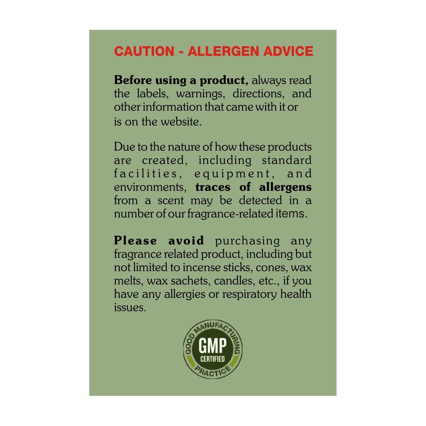 Allergen Advice