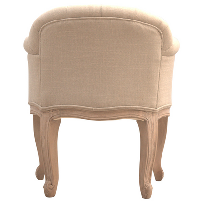 French Style Deep Button Chair- 4 French-Styled Cabriolet Legs