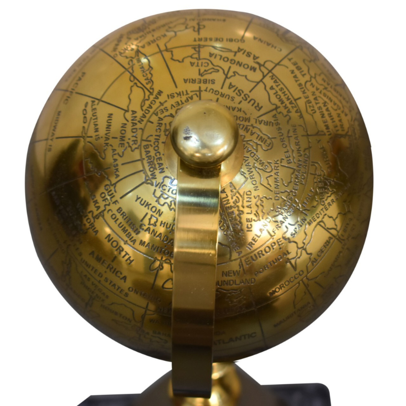 An opulent and stylish piece of decor for your home, this Decorative Metallic Gold Globe on Stand is sure to cut an impressive figure in almost any room. Highly detailed and crafted in a luxurious gold tone, this globe will look beautiful on accent tables or on the floor, helping you to decorate in style.  This product is handcrafted individually and as every piece is unique please do expect variations in finish, texture, size and should not be considered as a defect.