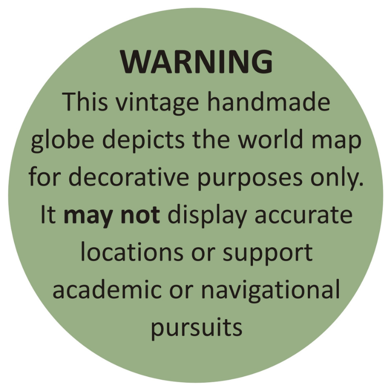 The globe is handcrafted and boasts a mixed brass and black glossy finish. The spherical globe features loose engravings, depicting the world map. The relaxed nature and style of the colours create a striking contrast between the black and brass finishes. This product is handcrafted individually and as every piece is unique please do expect variations in finish, texture, size and should not be considered as a defect.