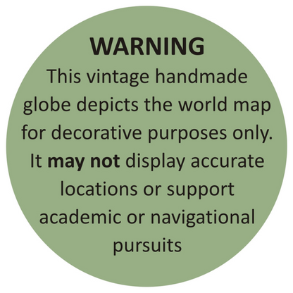 The globe is handcrafted and boasts a mixed brass and black glossy finish. The spherical globe features loose engravings, depicting the world map. The relaxed nature and style of the colours create a striking contrast between the black and brass finishes. This product is handcrafted individually and as every piece is unique please do expect variations in finish, texture, size and should not be considered as a defect.