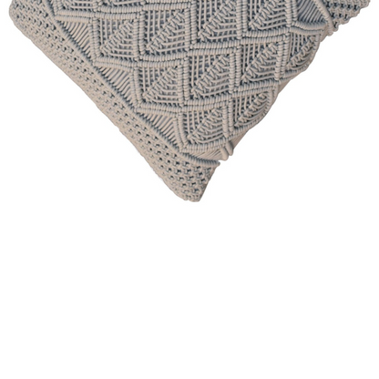 This Chunky Knitted cushion will sure make a cozy addition to your home. Made from 100% cotton, this knitted cushion has a neat grey tone throughout and is wonderfully soft, add this cushion singularly or as a pair on your armchair or sofa for extra comfort..  This product is handcrafted individually and as every piece is unique please do expect variations in finish, texture, size and should not be considered as a defect.