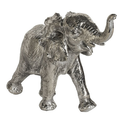 This silver brushed elephant figurine will make the perfect gift or home decor accessory, it is a beautiful and eye-catching piece and can be displayed anywhere in the home.  All of our metal products are intricately finished to a very high standard and make the perfect finishing touches for the home.