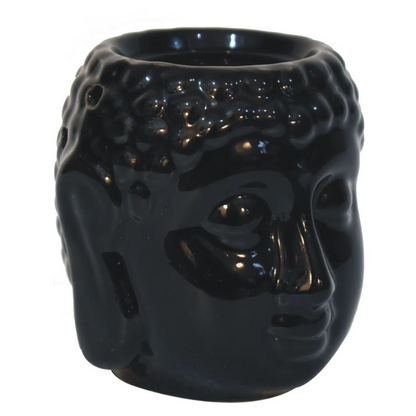 Black Buddha Oil Burner Set (Ylang Ylang, White Lotus, Lavender) - HOMEBELLA