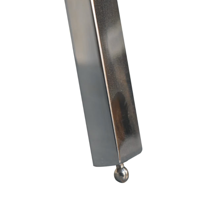 This contemporary floor lamp features a chrome tripod design base as well as a neutral lampshade which will provide stability as well as a natural colourway and soft contrast. It is bound to inject both a modern and rustic touch to your home décor. It also has an adjustable base so you can change the height depending on your preference.