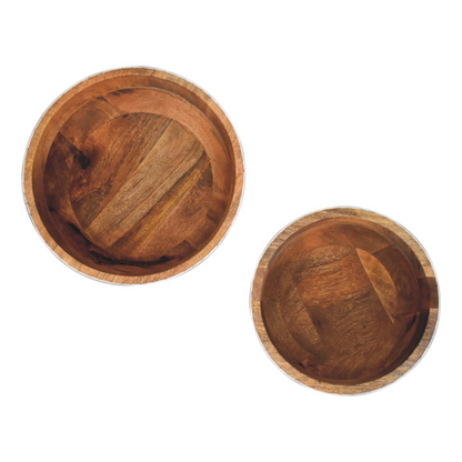 Beautifully crafted from solid Mango Wood, this resin inlay set will wow your guests. With natural Mango Wood grain detailing internally and the resin inlay embossing externally, the simplicity of the designs really allows the natural beauty of materials to shine.