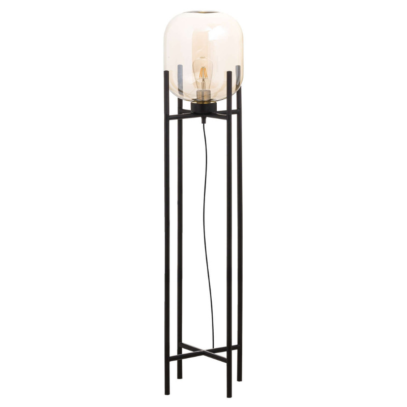 This is the Large Vintage Industrial Glass Glow Lamp, featuring smoked glass and a strong and bold look, this table lamp is sure to bring a stylish industrial feel into any interior. The architectural metal base is complemented by the light diffusing smoked glass where the bulb will be placed.  An eye-catching and stylish piece that will provide a style update wherever it is placed. See 20161 for a matching smaller version of this item.