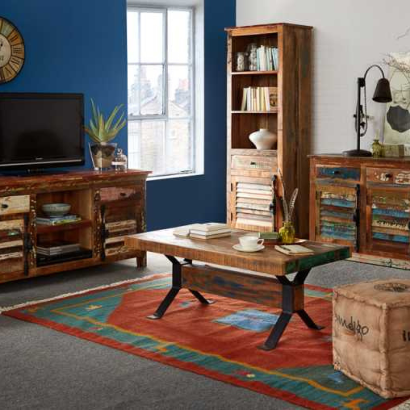 Hand Crafted by Skilled Craftsmen.  This range offers a new dimension to furniture making from 100 % Reclaimed Wood. The range is eco friendly, modern and versatile.