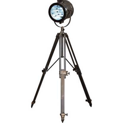 The trendy floor lamp is perfect for any style of home. It features 3 foldable tripod legs which have a natural finish paired with a complete chrome finish spotlight head making it the ultimate statement piece in any room of the home.  This product is handcrafted individually and as every piece is unique please do expect variations in finish, texture, size and should not be considered as a defect.