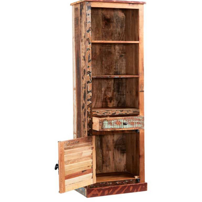 Narrow Bookcase-100 % Reclaimed Wood