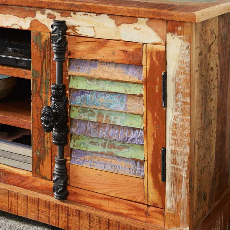 Large TV Media Credenza-100 % Reclaimed Wood