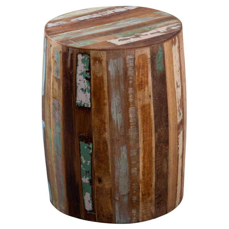 Drum Stool-100 % Reclaimed Wood