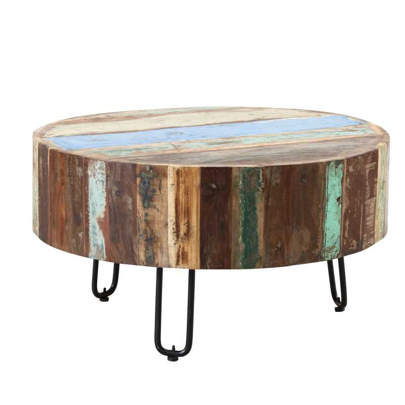 Drum Coffee Table-100 % Reclaimed Wood