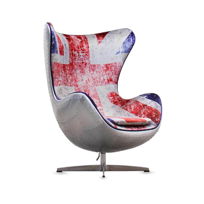 Arm Chair British Flag - Aluminium back