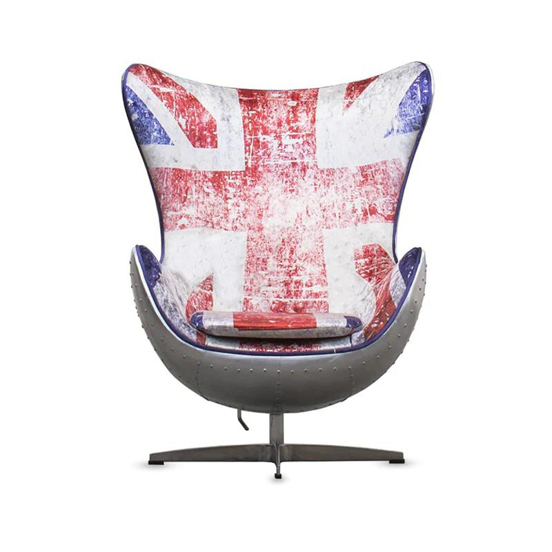 Arm Chair British Flag - Aluminium back