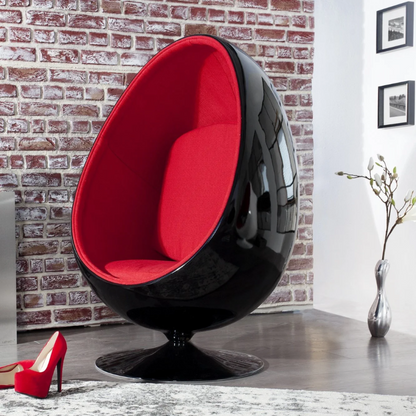 Egg Pod Chair-Black Exterior