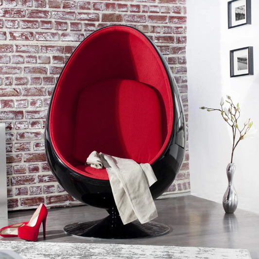 Egg Pod Chair-Black Exterior