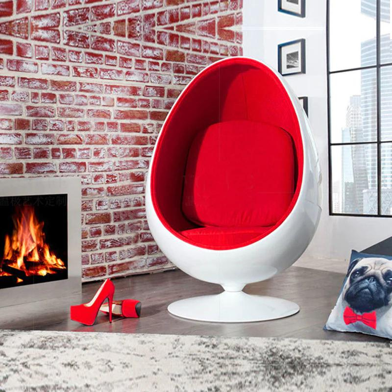 Eero Aarnio Egg Pod Chair Red Interior