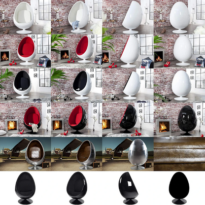 Egg Pod Chair-Black Exterior