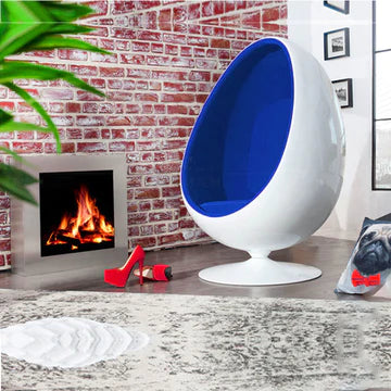  EERO AARNIO INSPIRED EGG POD CHAIR, BLUE