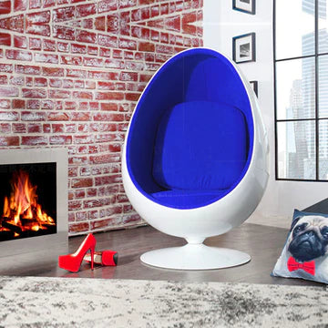  EERO AARNIO INSPIRED EGG POD CHAIR, BLUE