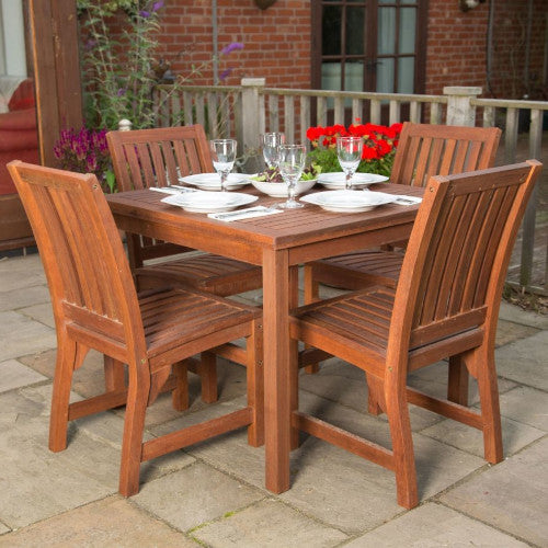  Lauren Outdoor Acacia Wood Dining Set – Square