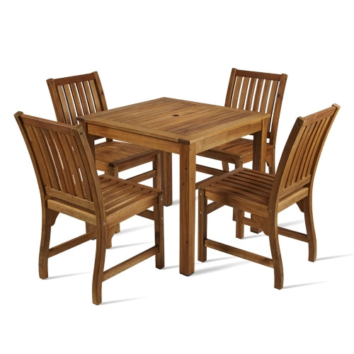 HomeBella Prime Outdoor Acacia Wood Dining Set – Square - HOMEBELLA