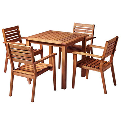 Blackthorn Dining Set – Square- Solid Robinia Wood,