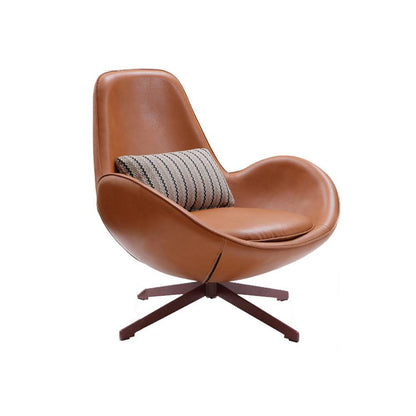 Introducing the Snail Armchair, Brown Leather - a perfect blend of comfort, style, and contemporary design. Crafted with high-quality leather, sturdy steel frame, and high-density foam padding, this armchair is built to provide exceptional durability and long-lasting comfort.